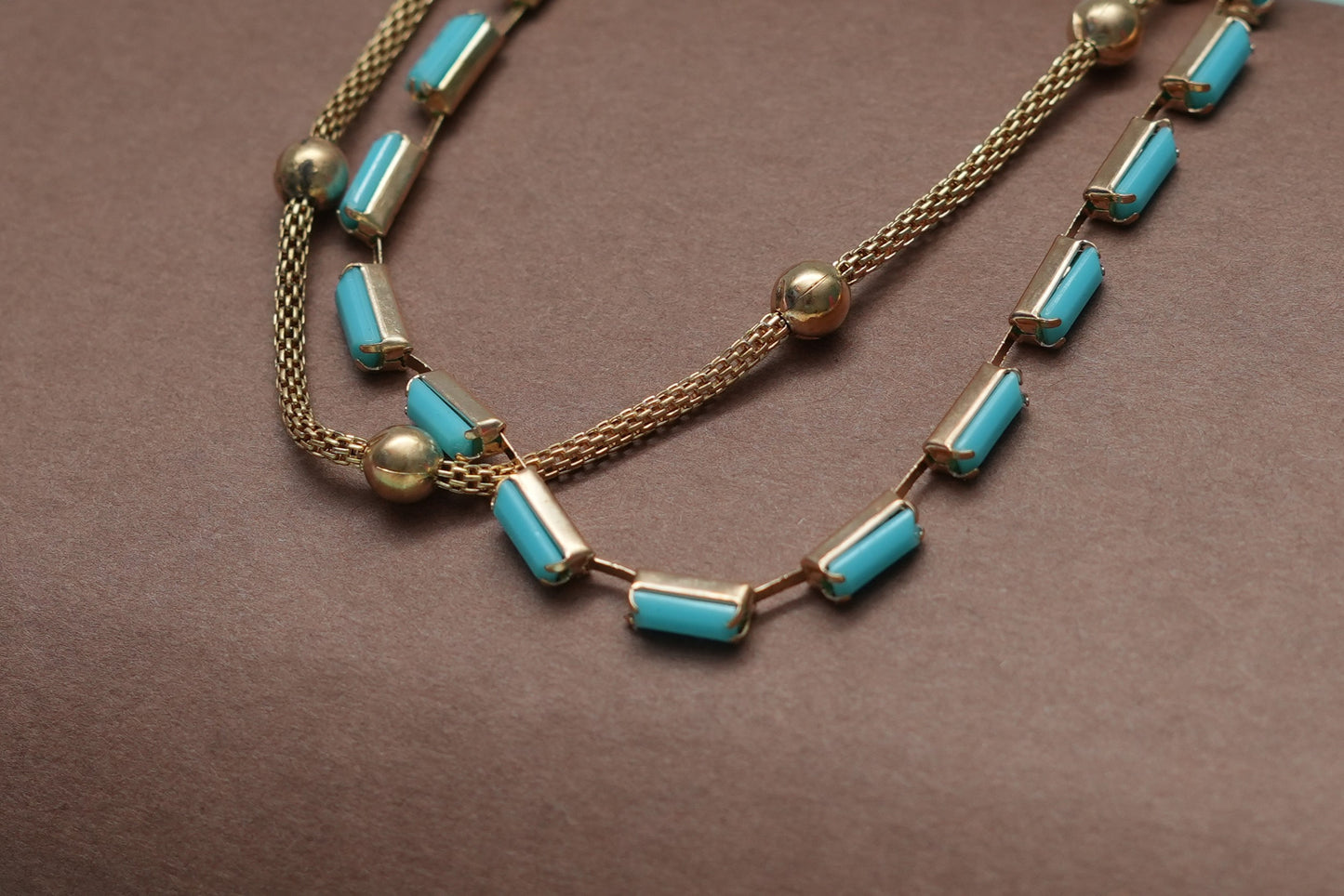 Blue & Golden Anklet