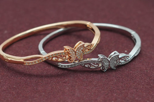 Gold And Silver Butterfly Bracelets